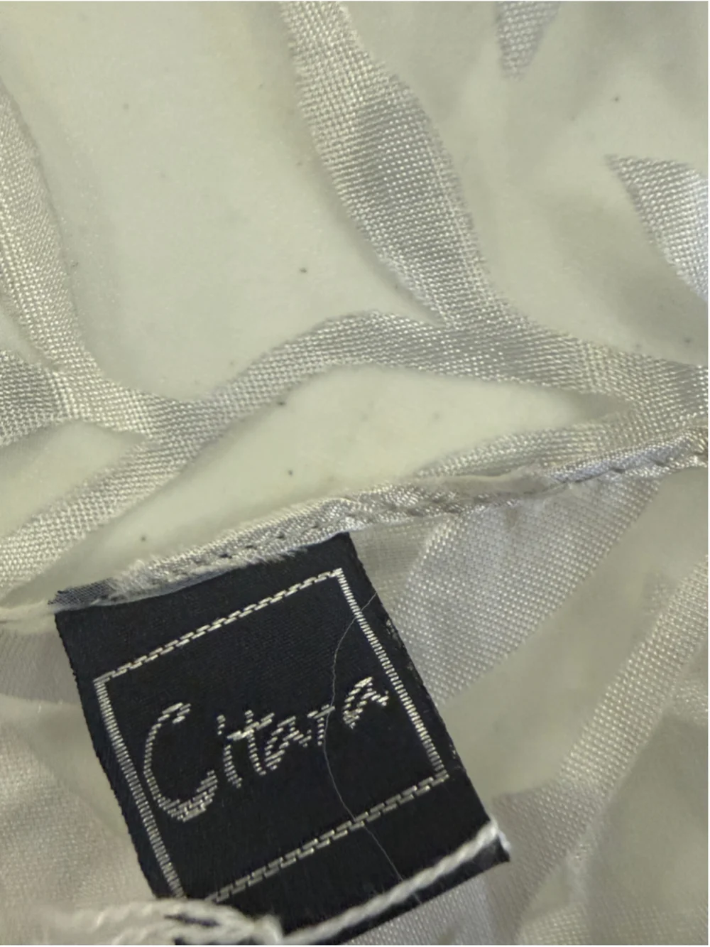 Women's Citara White Leaf Pattern Scarf One Size